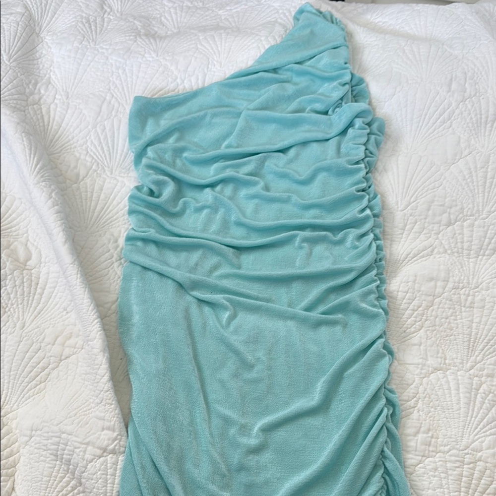 Amazon Asymmetrical Dress in Light Blue